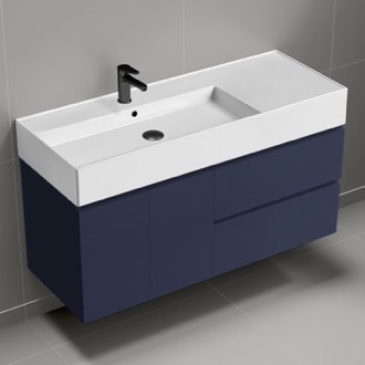 Bathroom Vanity Modern Bathroom Vanity, Wall Mounted, 48